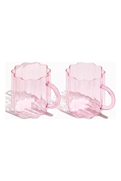 Fazeek Wave Borosilicate Glass Mug Set