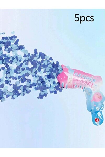 Generic Gender Reveal Party Decoration Set of 5 Blue Heart-Shaped Confetti Pi...