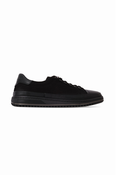 MY DERİ Women's Genuine Leather Rubber Laced Nubuck Detailed Casual Shoes wit...