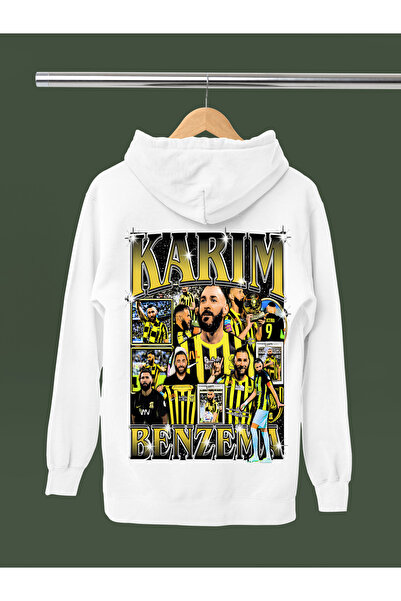 MAGORS Karim Benzema Printed Cotton Long Sleeved 3-Yarn Hooded Sweatshirt