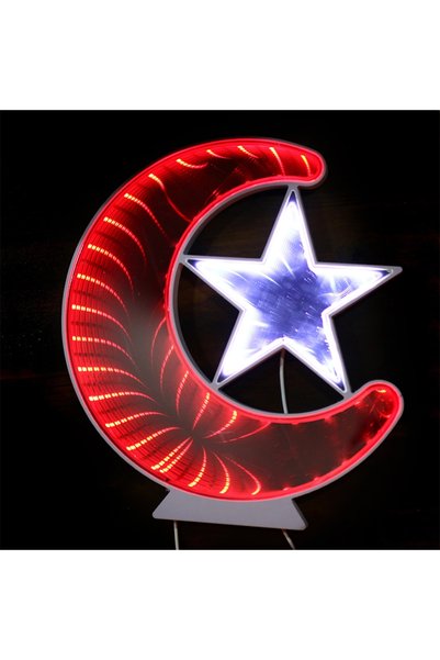Lovesta Home Moon Star Light Panel Turkish Flag Led Decorative Lighting Wall ...