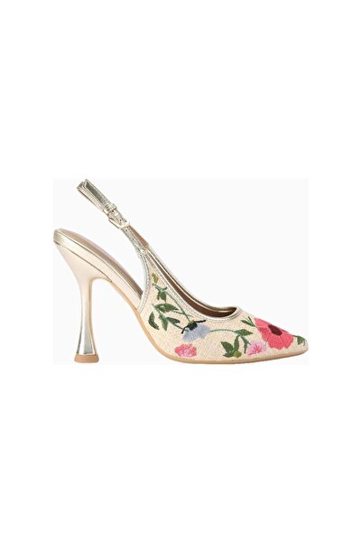 Kurt Geiger Aria2 Floral Embroidered Knitted Women's Heeled Shoes