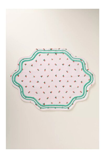 Anthropologie Madeline Patterned Embroidery Detailed 100% Cotton Placemat