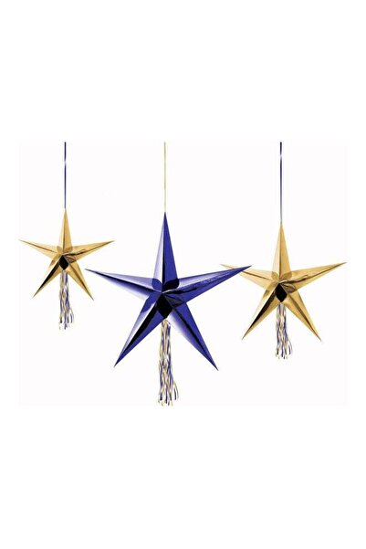 Gerani 3-Piece Midnight Nye Hanging 3D Star Set