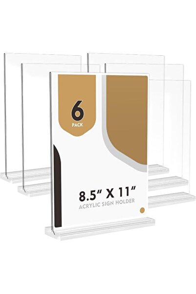 GENERAL 8.5X11 Inch Clear Acrylic Sign Holder, Clear Plastic Paper Holder, Do...