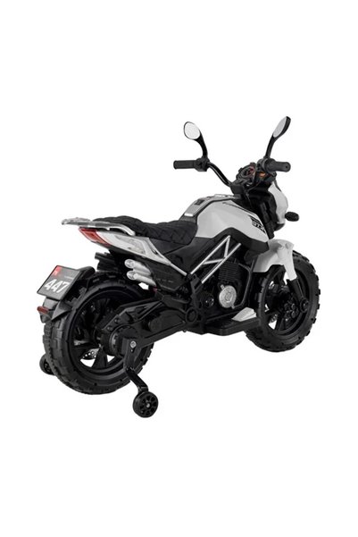 BabyHope 447 Motocross Akülü Motosiklet Beyaz