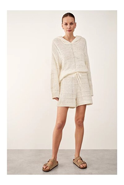 THE WHITE COMPANY Organic Cotton Blend Textured Knitwear Women's Shorts