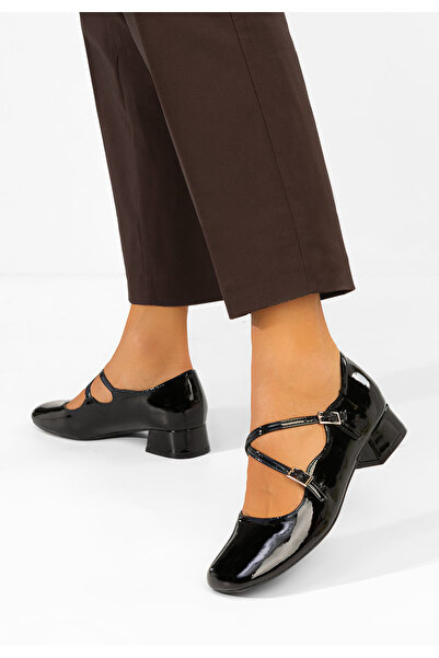 B T Shoes Μαύρα Παπούτσια Ίσρα με Τακούνι