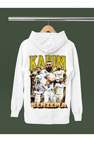 MAGORS Karim Benzema Printed Cotton Long Sleeved 3-Yarn Hooded Sweatshirt
