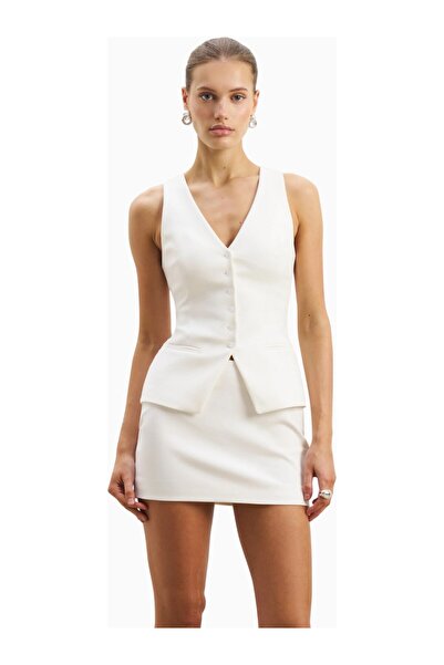 BECAUSE OF ALICE Tailored V-Neck Hourglass Waistcoat V-Neck Women's Vest