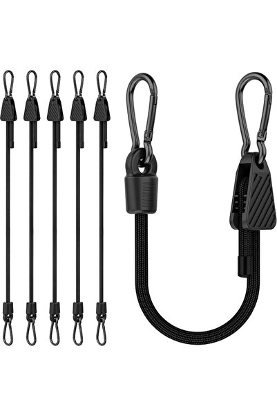 TERRIFI 6 Pcs Adjustable Bungee Cords with Hooks, Upgraded Heavy Duty Outdoor...