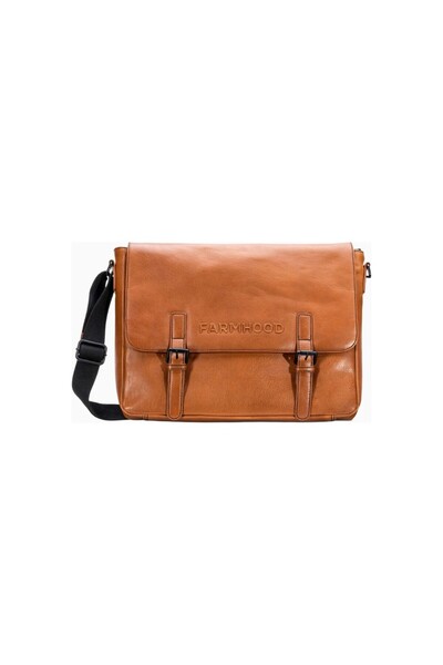 Farmhood Memphis Leather Briefcase Messenger 38 cm Luxury with Laptop Compart...