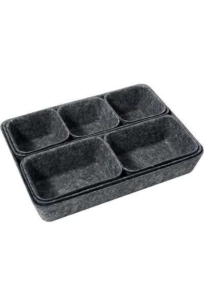 GENERAL 8-Pack Felt Drawer Storage Tray, Desk Felt Small Square Storage Box, ...