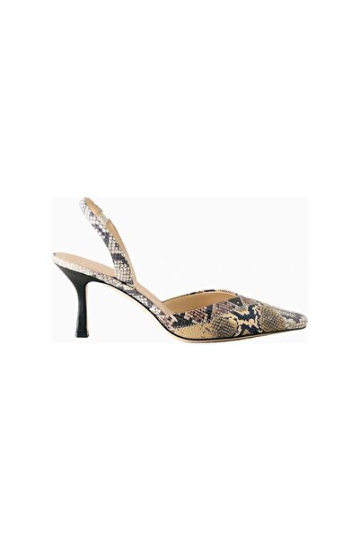Anthropologie Maeve Snake Patterned Leather Women's Heeled Shoes
