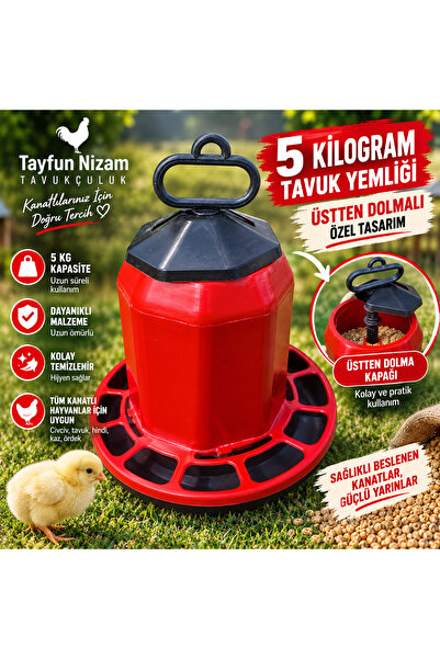 ÜSTTEN DOLMALI ÖZEL TASARIM 5 KG TAVUK YEMLİĞİ
