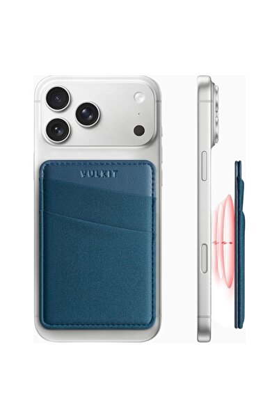 VULKIT Magsafe Compatible Rfid Protected Unisex Phone Card Holder Wallet