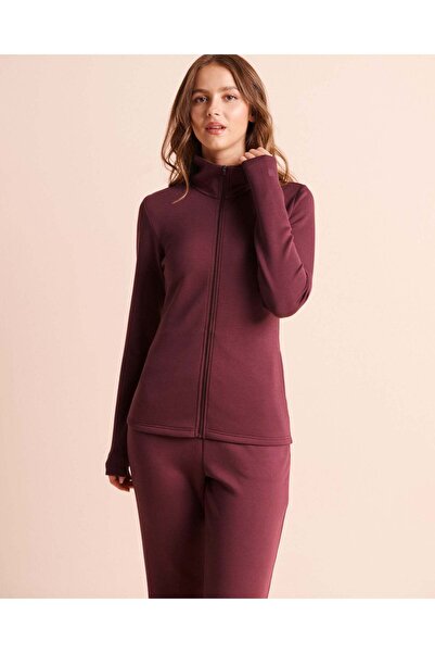 La Vie en Rose Double-knit Zip-up Sweatshirt