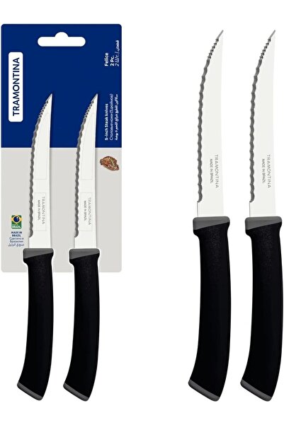 TRAMONTINA 2 PCS Steak Knives with Microserr