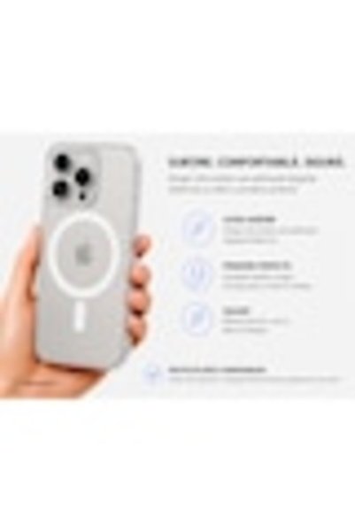 Sarphia Store Husă TPU compatibilă cu încărcare MagSafe, compatibilă cu iPhone 16 Pro, protectoare, subțire, pentru încărcare wireless, margini ridicate pentru protecția ecranului și a camerei, transparentă.