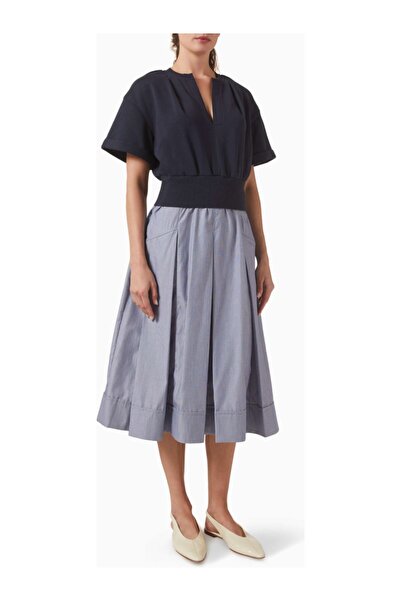 3.1 Phillip Lim French Terry Combo Pleated Design Women's Dress