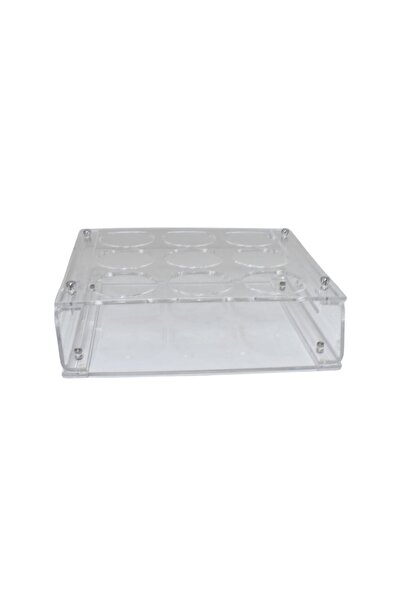 Generic Transparent Acrylic Bottle and Cup Holder 9 Slots
