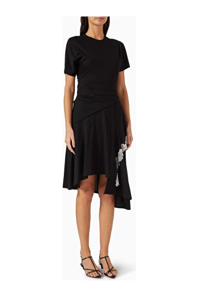 3.1 Phillip Lim Drapeli Lace Detailed Asymmetrical Design Women's Dress