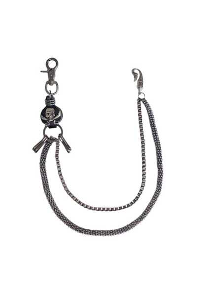 Nafpro Metal Jeans Chain Pirate Skull, Punk, Rock Style, Black,