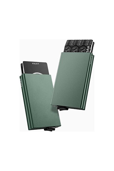 VULKIT Rfid Nfc Protected Metal Dual Card Minimal Men's Card Holder Wallet