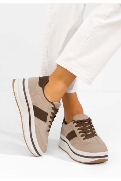 B T Shoes Sneakers cu platformă Zashia bej