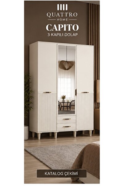 QUATTRO HOME CAPITO 3 KAPILI DOLAP-Genişlik: 120 cm Derinlik: 54 cm Yükseklik...