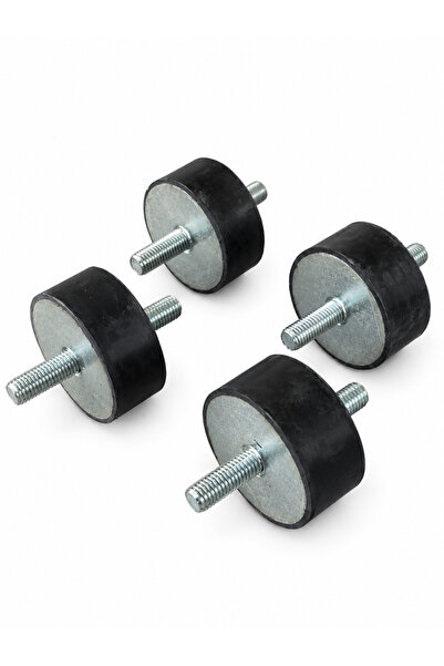80x30 mm A Tipi Kauçuk Titreşim Takozu M14x37 Shore 60 Antivibrasyon Takozu (4 Adet)