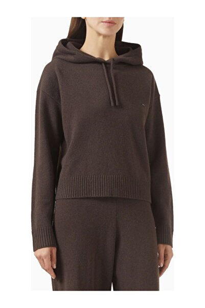 Adanola Merino Wool Knitwear Hooded Women's Sweatshirt