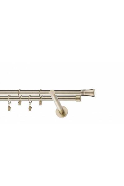 Perdegal Galerie metalica Capri Dubla Moderna 19mmx240cm, cu Inele din Metal,...