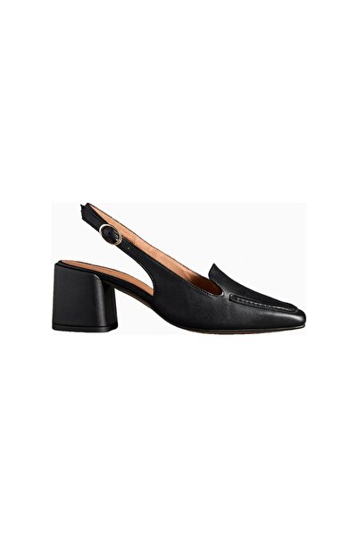 Anthropologie Maeve Leather Slingback Loafer Thick Heeled Shoes