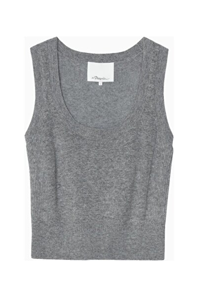 3.1 Phillip Lim Scoop Neck Wool Cashmere Blend Women's Knitwear Blouse