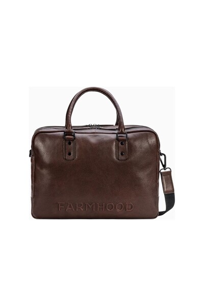 Farmhood Memphis Leather Briefcase 42 Cm, Stylish and Durable Business Bag wi...