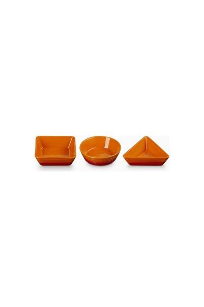 Le Creuset 3-Piece Stone Ceramic Tapas and Sauce Bowl Set