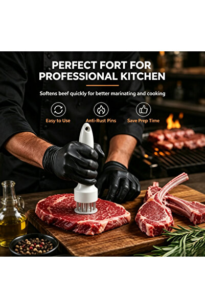 pjy Meat Tenderizer Tool, Stainless Steel Needles, Manual Steak Tenderizer fo...