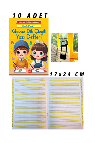 Ema Kitap 10 Pieces of Guide Lined Writing Notebook / 17X24 cm Size / 1 Piece...