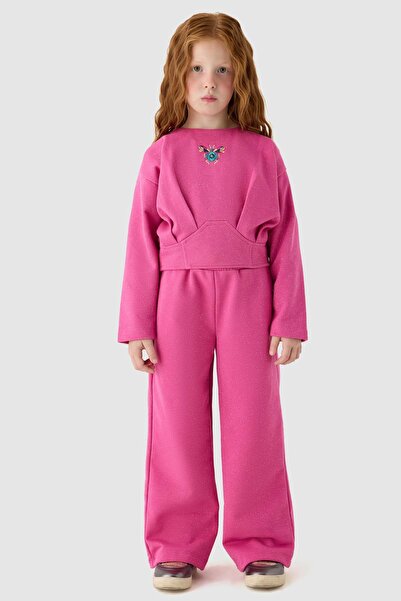 Tyess Kız Çocuk Pembe Sweatshirt