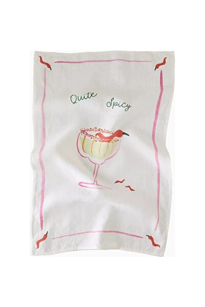 Anthropologie Dinette Stone Washed Linen Kitchen Towel