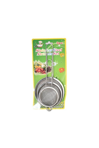 Generic Stainless Steel Strainer 3 Pieces AF500469