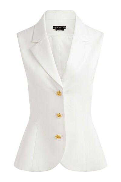 Alice + Olivia Sammie Sculpted Blazer Vest, Modern Tailoring, Fashionable and...