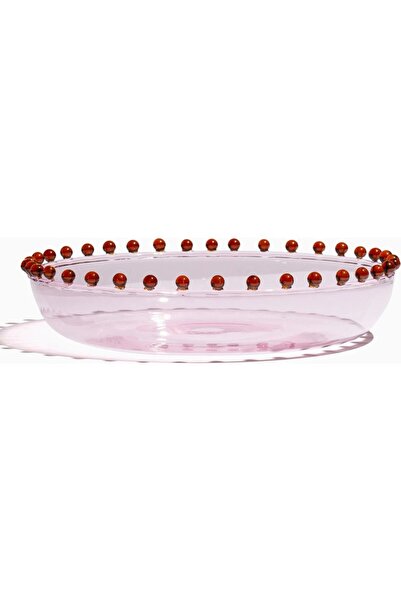 Fazeek Pearl Borosilicate Handmade Glass Serving Plate