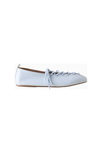 Anthropologie Maeve Tie-Up Grommet Lace-Up Leather Women's Ballerinas