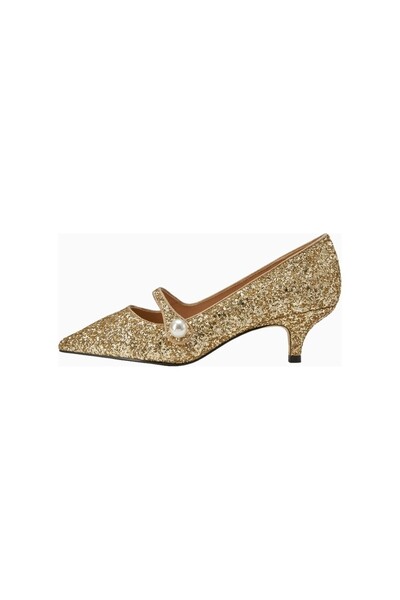 AGE OF INNOCENCE Yvonne Glitter Gold Mary Jane High Heels