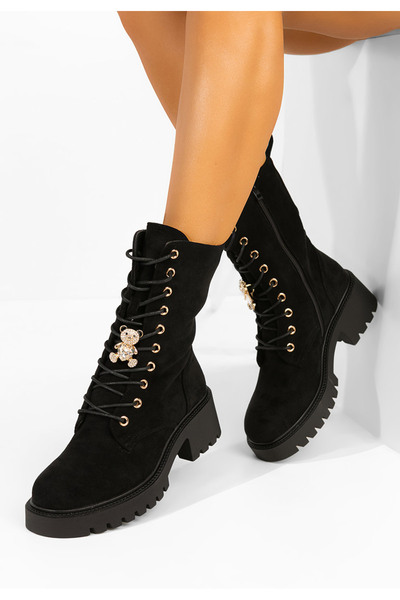 B T Shoes Γυναικεία Μπότες Μάχης Φαμπίνα V3 μαύρες