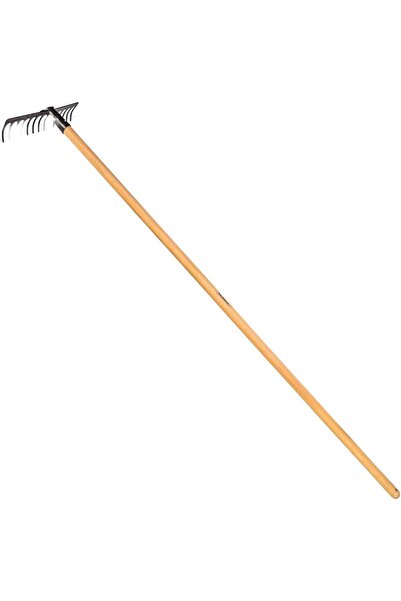 TRAMONTINA 14 Teeth Light Curved Rake with Wood Handle
