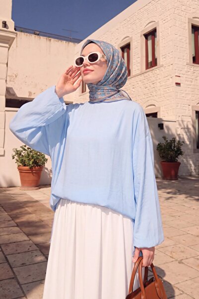 Silk Home Soft Eşarp Vintage Floral Gök Mavisi