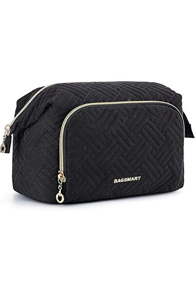 BAGSMART حقيبة مستحضرات التجميل، لون أسود